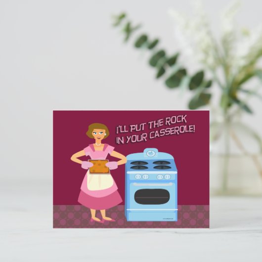 Felsen und Casserole Postkarte (Stehend Vorderseite)