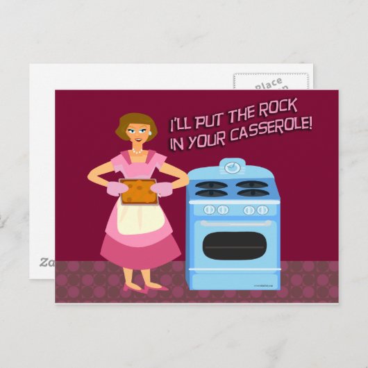 Felsen und Casserole Postkarte (Vorne/Hinten)