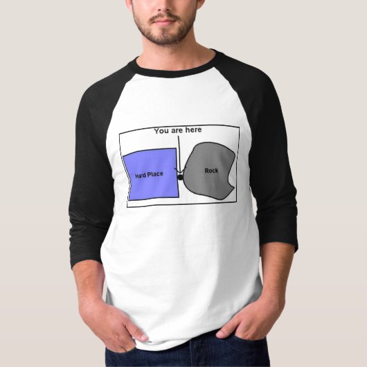 Felsen und ein harter Platz T-Shirt (Vorderseite)
