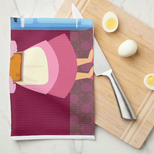 Felsen und Kasserolle Küchentuch (Viertel Falte)