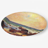 Felsen und Meer von Gauguin, Pappteller (Schrägansicht)
