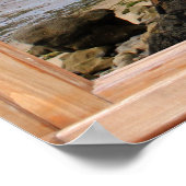 Felsen und Meeresansicht aus einem Fenster Poster (Ecke)