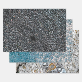 Felsen und Stein, Wände, Kieselsteine, Gebäude Geschenkpapier Set