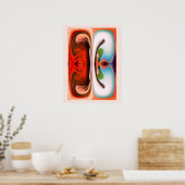Felsen und Wasser abstrakte Kunst Poster (Küche)