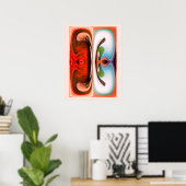 Felsen und Wasser abstrakte Kunst Poster (Heimbüro)