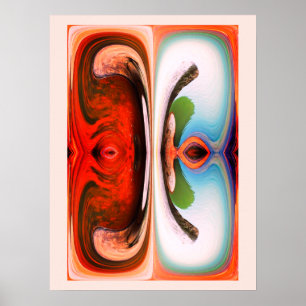 Felsen und Wasser abstrakte Kunst Poster