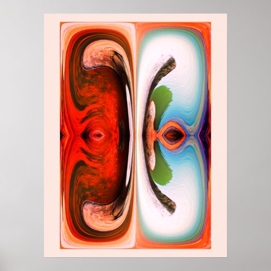 Felsen und Wasser abstrakte Kunst Poster (Vorne)