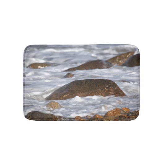 Felsen und Wellen Badematte (Vorderseite)