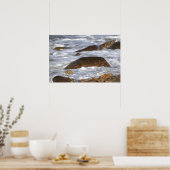 Felsen und Wellen in Rhode Island Poster (Küche)