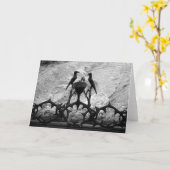 Felsen von Agony, Jerusalem, Israel - B&W-Karte Karte (Gelbe Blume)