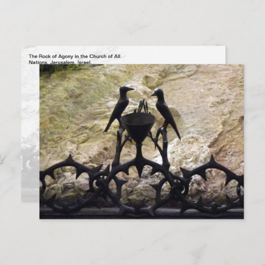 Felsen von Agony, Jerusalem, Israel - farbige Post Postkarte (Vorne/Hinten)