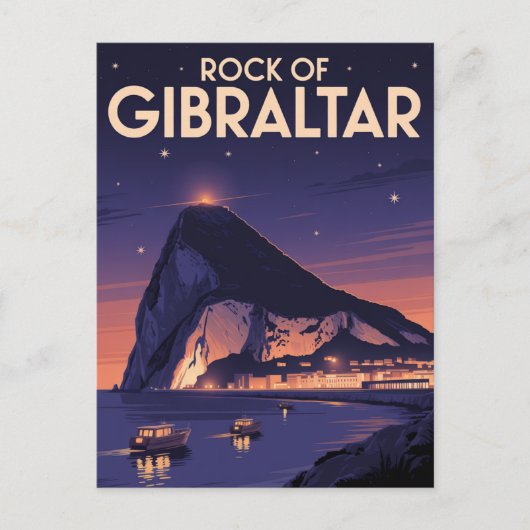 Felsen von Gibraltar Postkarte (Vorderseite)