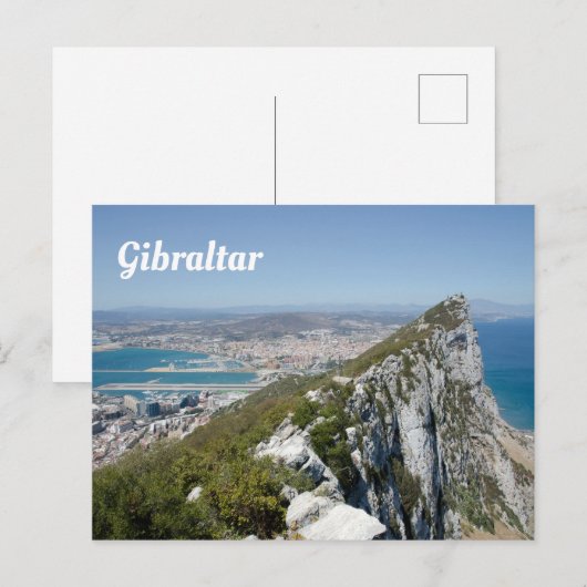 Felsen von Gibraltar Postkarte (Vorne/Hinten)