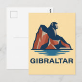 Felsen von Gibraltar Postkarte (Vorne/Hinten)