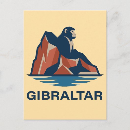 Felsen von Gibraltar Postkarte (Vorderseite)