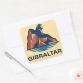 Felsen von Gibraltar Quadratischer Aufkleber (Umschlag)