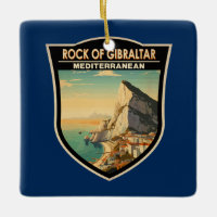 Felsen von Gibraltar Reisen Kunst Vintag
