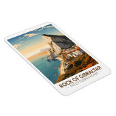 Felsen von Gibraltar Reisen Kunst Vintag Magnet (Rechte Seite)