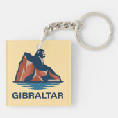 Felsen von Gibraltar Schlüsselanhänger (Rückseite)