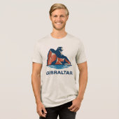 Felsen von Gibraltar Tri-Blend Shirt (Vorderseite voll)