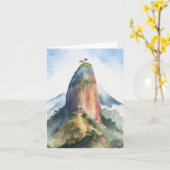 Felsen von Guatape El Penon Kolumbien Wasserfarbe Karte (Gelbe Blume)