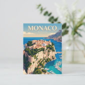 Felsen von Monaco Postkarte (Stehend Vorderseite)