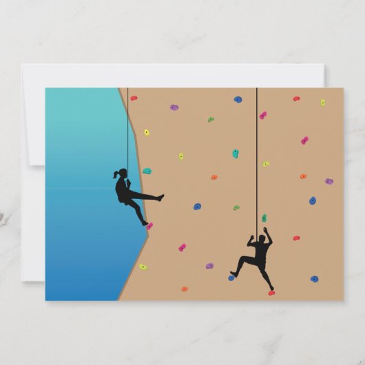 Felsen-Wand-laden kletterndes Einladung (Rückseite)