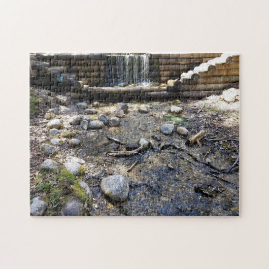Felsen Wasserfall Landschaft Wasser Jigsaw Puzzle (Horizontal)