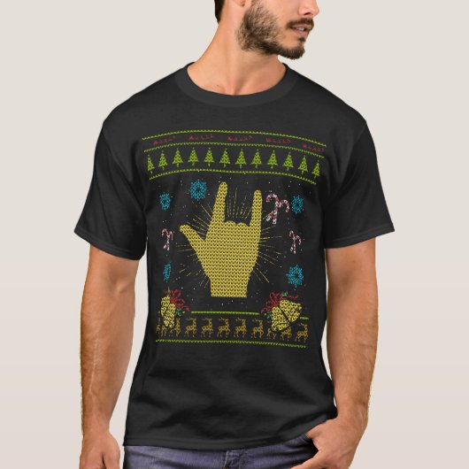 Felsen-Weihnachtshässliche T-Shirt (Vorderseite)