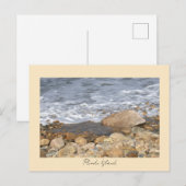 Felsen Wellen Rhode Island Postkarte (Vorne/Hinten)