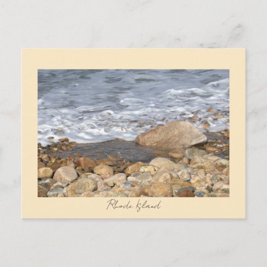 Felsen Wellen Rhode Island Postkarte (Vorderseite)