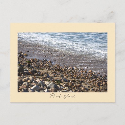 Felsen Wellen Rhode Island Postkarte (Vorderseite)