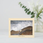 Felsen Wellen Rhode Island Postkarte (Stehend Vorderseite)