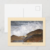 Felsen Wellen Rhode Island Postkarte (Vorne/Hinten)