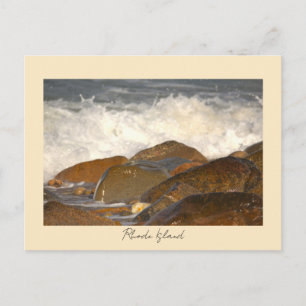 Felsen Wellen Rhode Island Postkarte