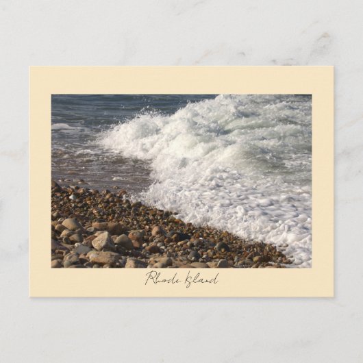 Felsen Wellen Rhode Island Postkarte (Vorderseite)