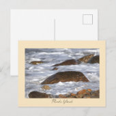 Felsen Wellen Rhode Island Postkarte (Vorne/Hinten)