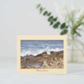 Felsen Wellen Rhode Island Postkarte (Stehend Vorderseite)