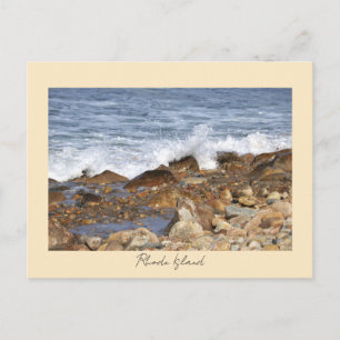 Felsen Wellen Rhode Island Postkarte