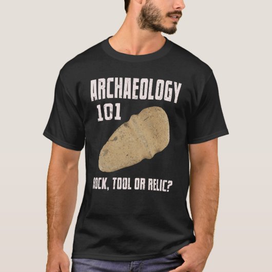 Felsen-Werkzeug-Relikt-Archäologie der T-Shirt (Vorderseite)