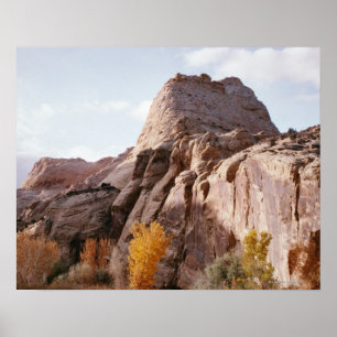 Felsenbildung, Hauptstadts-Riff-Nationalpark, Utah Poster