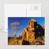 Felsenbildung und Baum, Riesenspielplatz Postkarte (Vorne/Hinten)