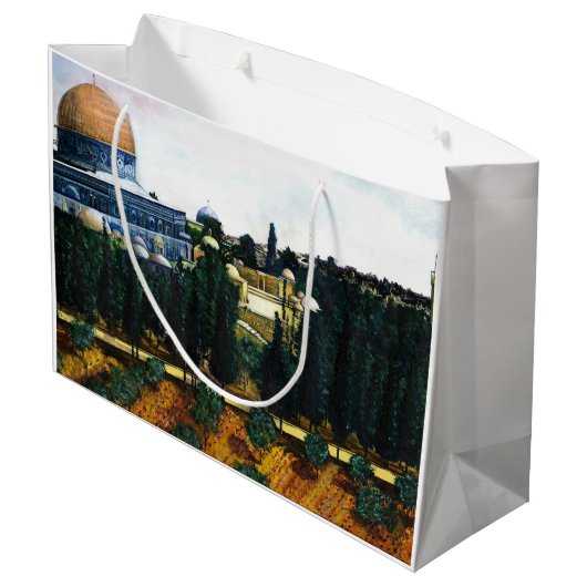 Felsendom, Jerusalem Große Geschenktüte (Rückseite Schrägansicht)
