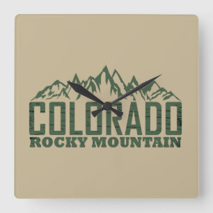 Felsengebirge Colorado Quadratische Wanduhr