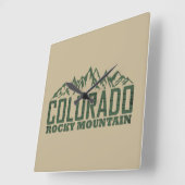 Felsengebirge Colorado Quadratische Wanduhr (Winkel)