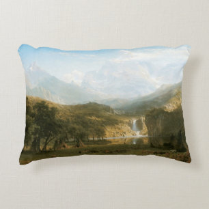 Felsengebirge, Lander's Peak von Albert Bierstadt Dekokissen