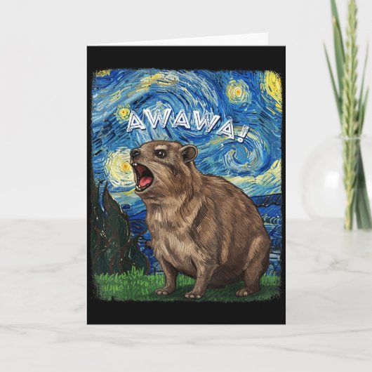 Felsenhüpfmaus Awawa Lustiger Waldmurmeltier Stern Karte (Vorderseite)