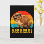 Felsenhyrax-Liebhaber Awawa Lustiger Waldmurmeltie Karte (Gelbe Blume)
