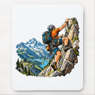 Felsenkletter-Abenteuer für Bergsteiger Mousepad