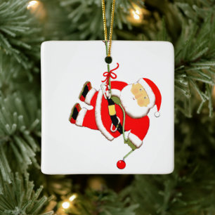 Felsenkletter-Weihnachten Keramikornament